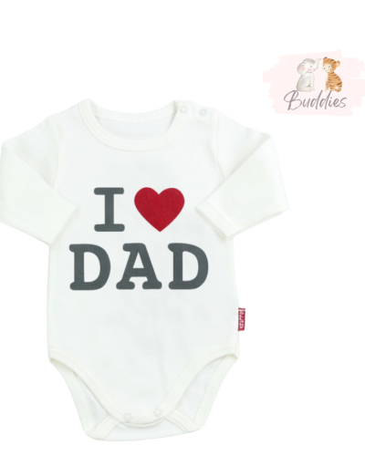Боди с дълъг ръкав „I love Dad“