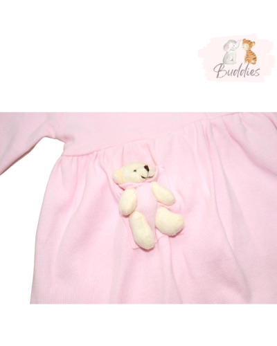 Рокля в бебешко розово „Little pink bear“
