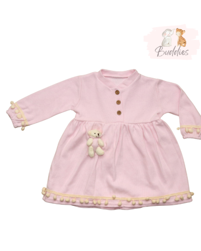 Рокля в бебешко розово „Little pink bear“