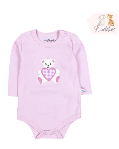 Боди с дълъг ръкав „Sweet pink bear“