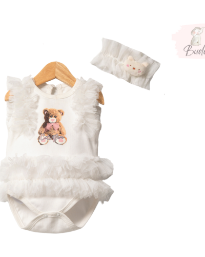 Гащеризонче с лента за глава „Baby bear“