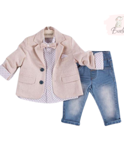Официален комплект от 4 части „Baby boss“ beige