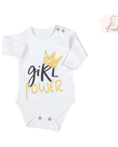 Бебешко боди с дълъг ръкав „Girl power“